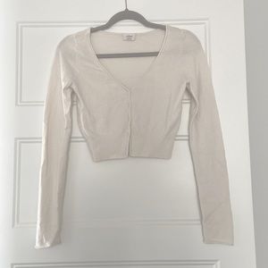 Wilfred cropped button up sweater